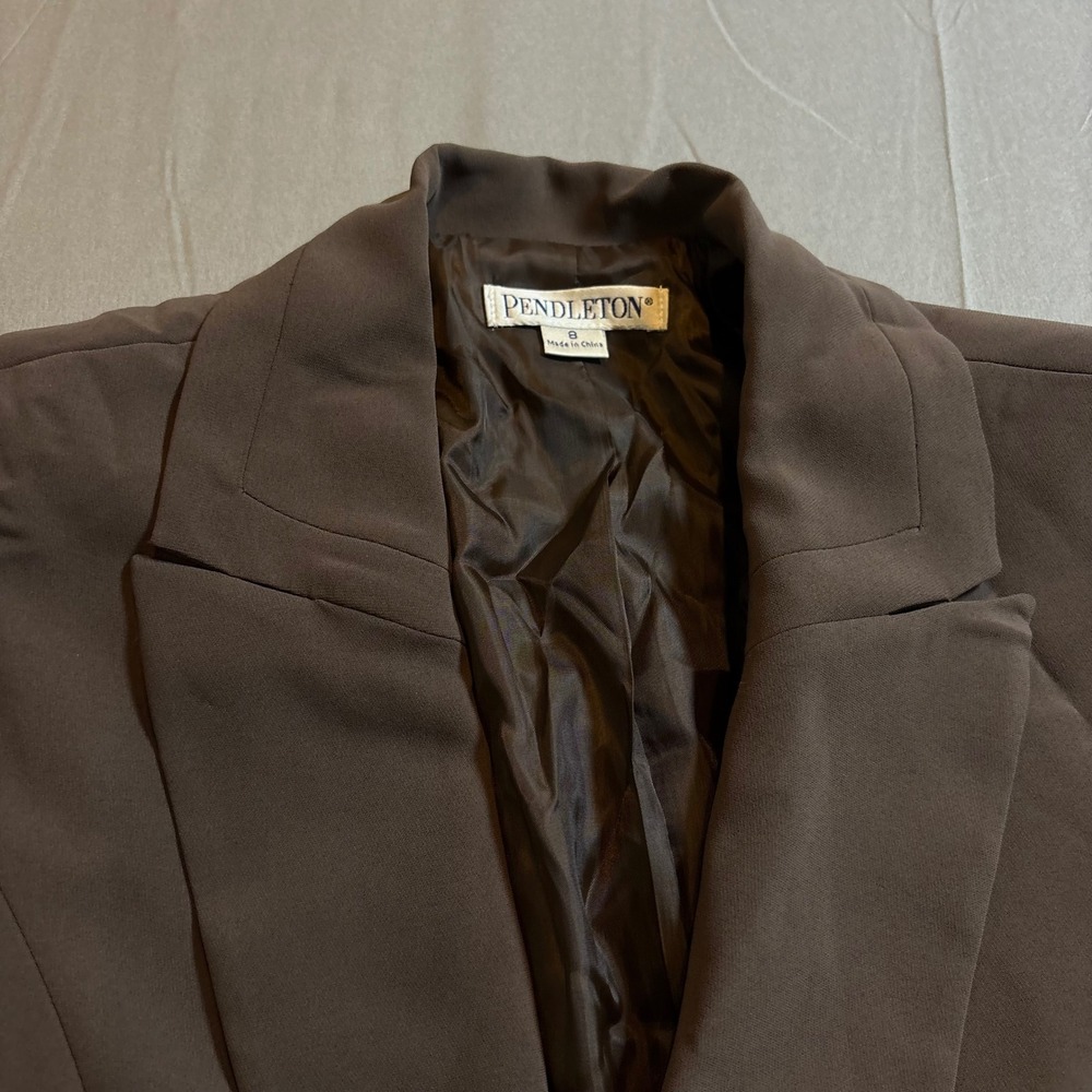 Pendleton Women's Brown/ Olive Green Button Blaze… - image 2